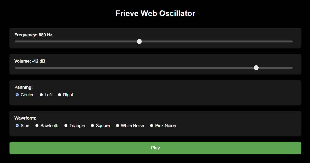 Frieve Web Oscillator screenshot
